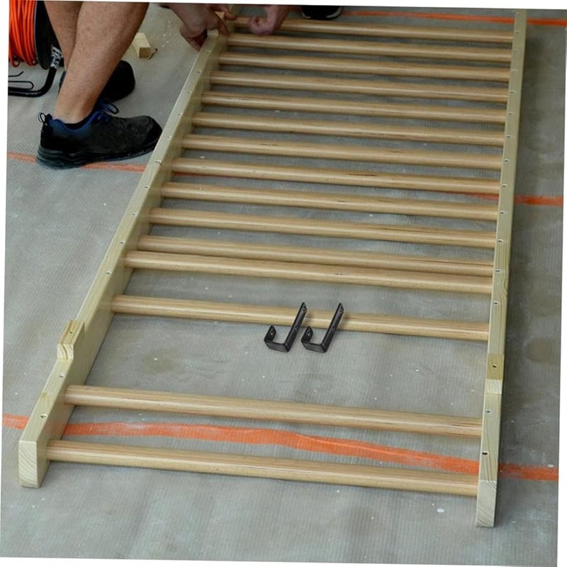 Heavy Duty Bunk Bed Ladder Hook Bracket 6Pcs Set with Screws for Secure Support Easy Installation - Image 3